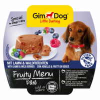 Gimdog (Джимдог) FRUITY MENU PÂTÉ MIT LAMM & WALDFRÜCHTEN - консервы для собак ЯГНЕНОК и ЛЕСНЫЕ ФРУКТЫ, паштет 100 г Gimdog (Джимдог) FRUITY MENU PÂTÉ MIT LAMM & WALDFRÜCHTEN - консервы для собак ЯГНЕНОК и ЛЕСНЫЕ ФРУКТЫ, паштет 100 г