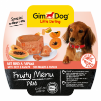 Gimdog (Джимдог) FRUITY MENU PÂTÉ MIT RIND & PAPAYA - консервы для собак ГОВЯДИНА и ПАПАЙЯ, паштет 100 г Gimdog (Джимдог) FRUITY MENU PÂTÉ MIT RIND & PAPAYA - консервы для собак ГОВЯДИНА и ПАПАЙЯ, паштет 100 г